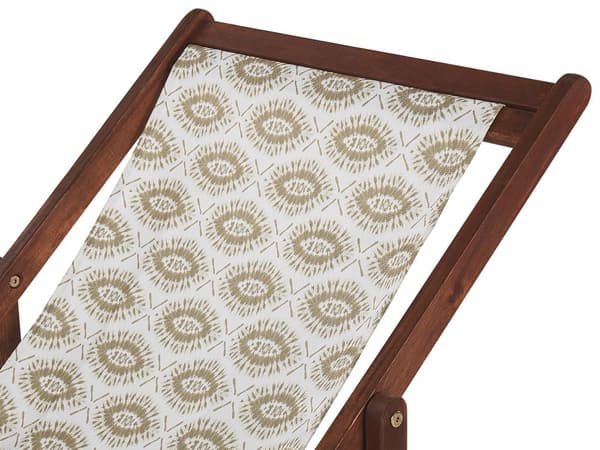 Vaihtokangas aurinkotuoliin beige boho-kuvio 2 kpl polyesterikangas UV-suojattu