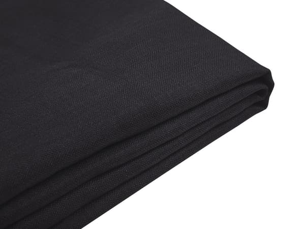 Överdrag för säng Svart Tyg 180 x 200 cm Avtagbar Tvättbar
