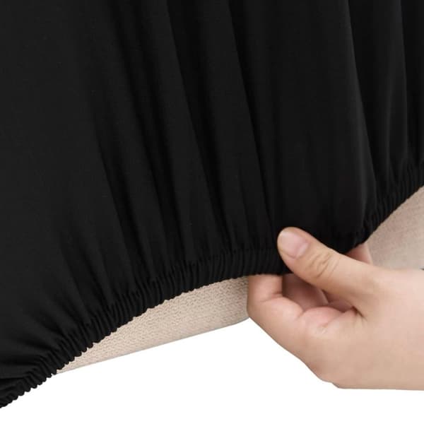 vidaXL 4-seters sofaovertrekk polyester svart
