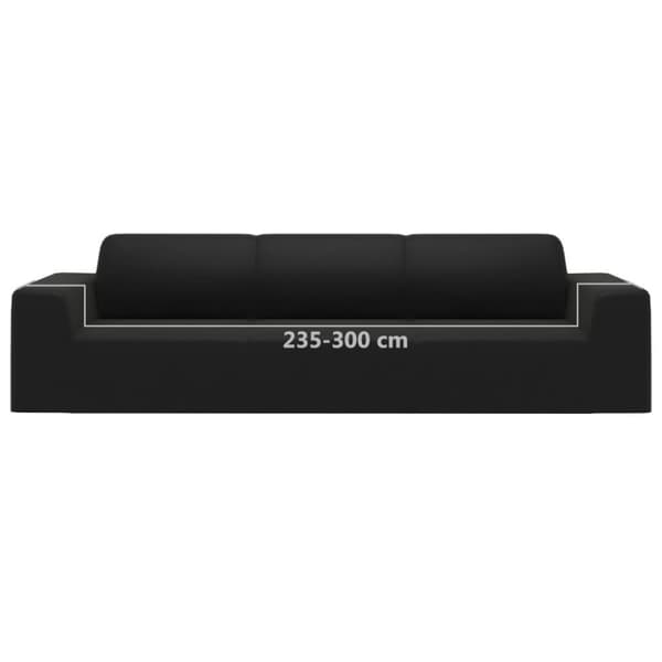 vidaXL 4-seters sofaovertrekk polyester svart
