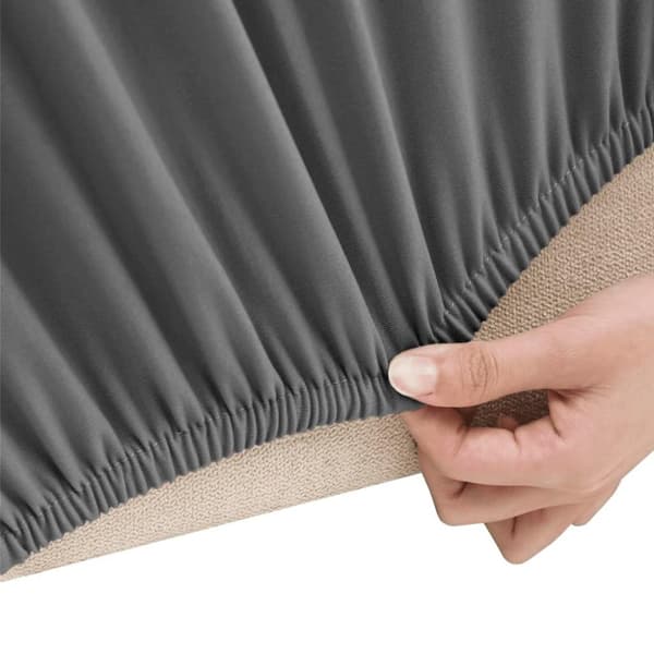 vidaXL 3-seters sofaovertrekk polyester antrasitt