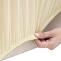 Miniatyrbilde 4 av 7: vidaXL 3-seters sofaovertrekk polyester kremhvit