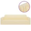 Miniatyrbilde 2 av 7: vidaXL 3-seters sofaovertrekk polyester kremhvit
