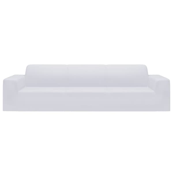vidaXL 4-seters sofaovertrekk polyester hvit