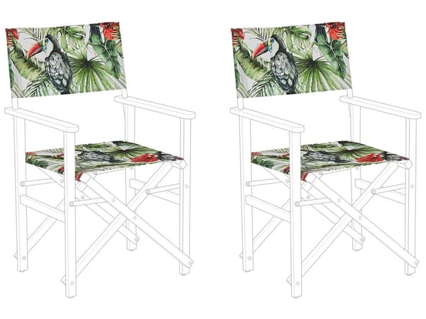Sett med 2 Erstatningsstoffer for Solsenger Flamingomønster Polyester Sling Hengekøye