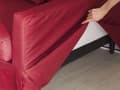 Miniatyrbilde 4 av 11: Sofatrekk Rød Polyester 3-seter Rektangulært Slitesterkt Klassisk design Stueinnredning Trekk til sofa