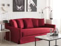 Miniatyrbilde 2 av 11: Sofatrekk Rød Polyester 3-seter Rektangulært Slitesterkt Klassisk design Stueinnredning Trekk til sofa