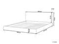 Miniatyrbilde 3 av 9: Sengerammetrekk Beige Stoff til seng 180 x 200 cm Avtagbart Vaskbar
