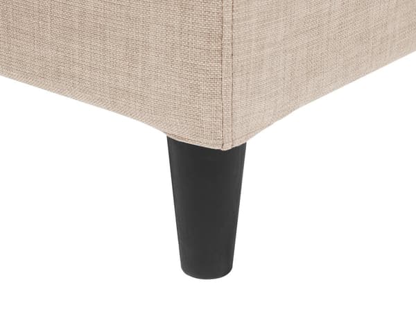 Sengerammetrekk Beige Stoff til seng 180 x 200 cm Avtagbart Vaskbar