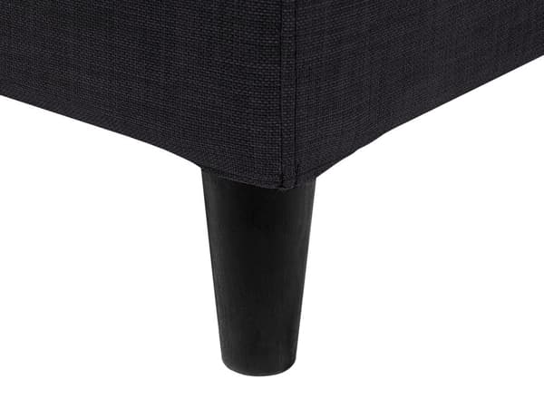 Sengerammetrekk Svart Stoff til seng 160 x 200 cm Avtagbart Vaskbart