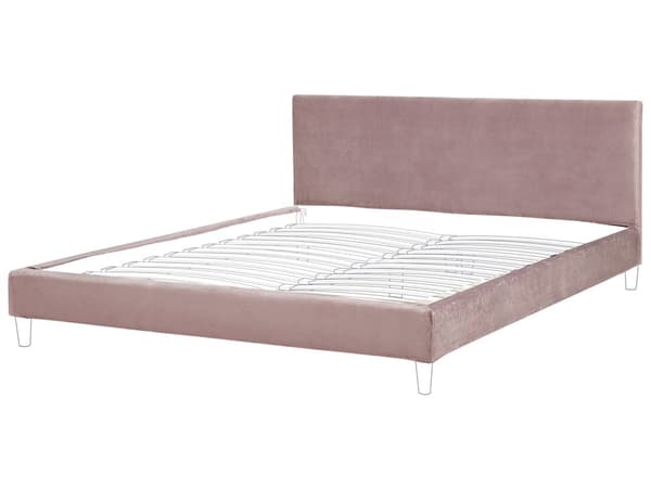 Sengerammetrekk Rosa Fløyel til seng 180 x 200 cm Avtagbar Vaskbar