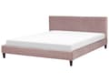 Miniatyrbilde 5 av 9: Sengerammetrekk Rosa Fløyel til seng 180 x 200 cm Avtagbar Vaskbar