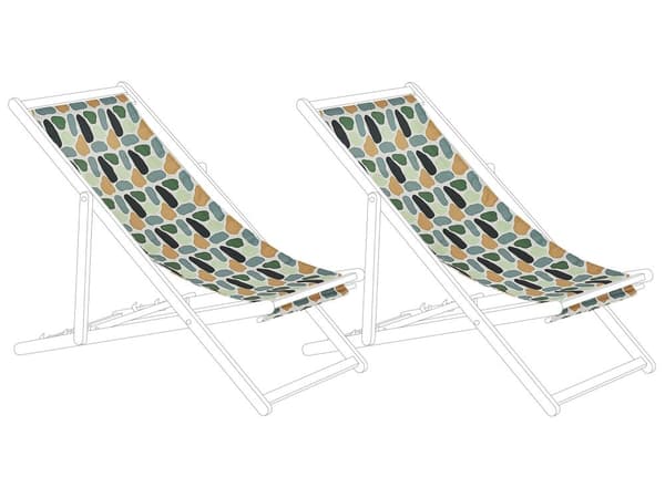 Sett med 2 trekk til Solsenger Ekstra trekk Geometrisk print Polyester