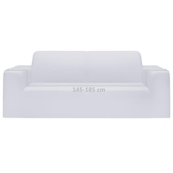 vidaXL 2-seters sofaovertrekk polyester hvit