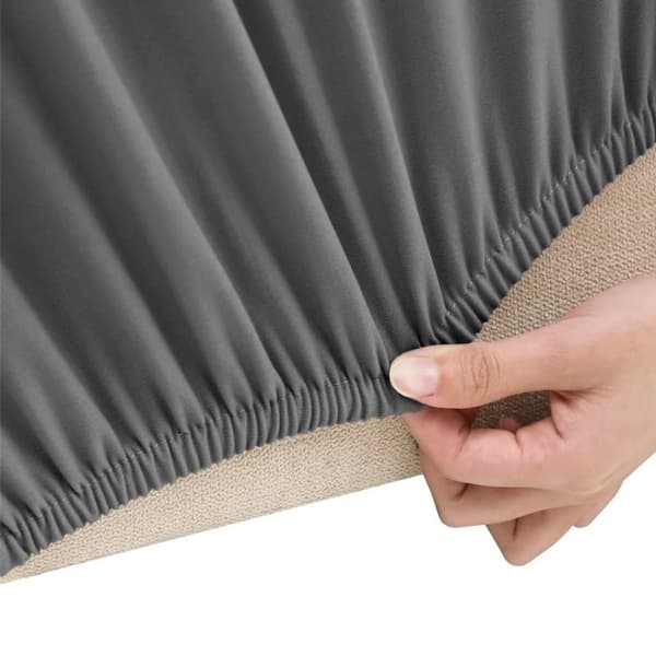 vidaXL Sofföverdrag 2-sits med stretch antracit polyesterjersey