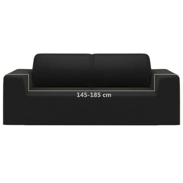 vidaXL elastisk 2-personers sofabetræk polyesterjersey sort