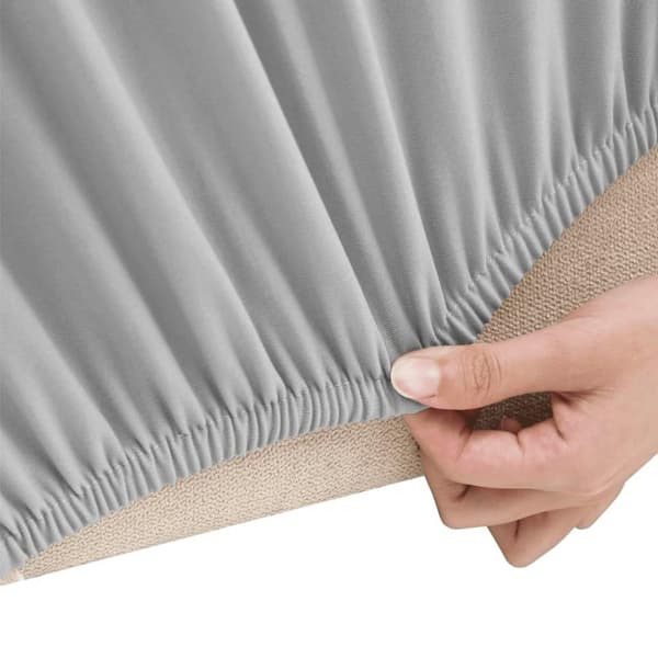 vidaXL 3-seters sofaovertrekk polyester grå