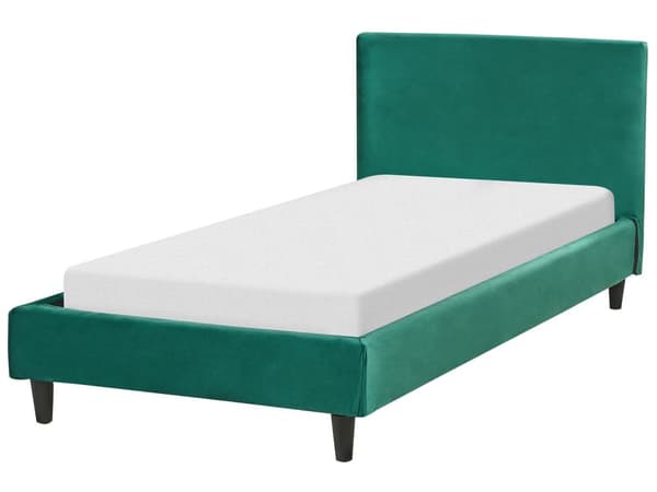 Sängynrungon päällinen tummanvihreä 90 x 200 cm sametti konepestävä tarranauhat moderni