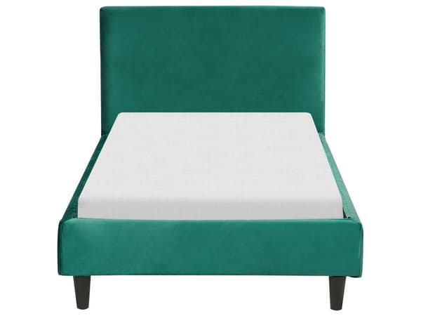 Sängynrungon päällinen tummanvihreä 90 x 200 cm sametti konepestävä tarranauhat moderni