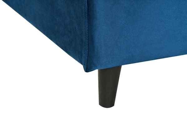 Sängynrungon päällinen tummansininen 140 x 200 cm sametti konepestävä tarranauhat moderni