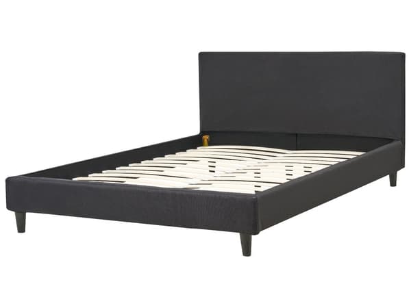Trekk til sengeramme Svart Stoff 140 x 200 cm Avtakbart Vaskbart Minimalistisk design Dobbeltseng Soverom