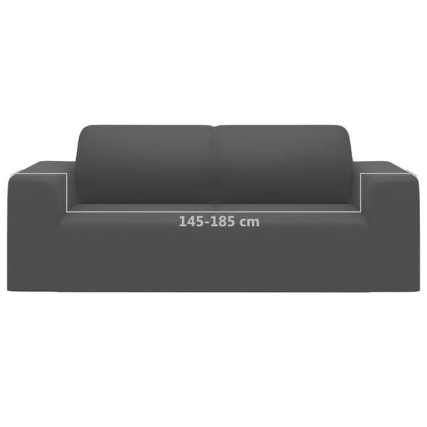 vidaXL Sofföverdrag 2-sits med stretch antracit polyesterjersey -  Möbelöverdrag