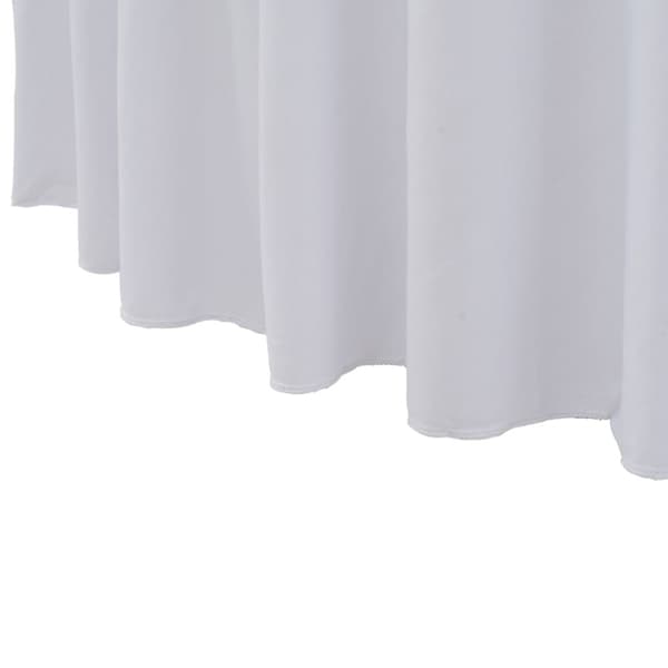 vidaXL Venyvät pöytäliinat 2 kpl helmalla 180 x 74 cm valkoinen - Suojapäälliset