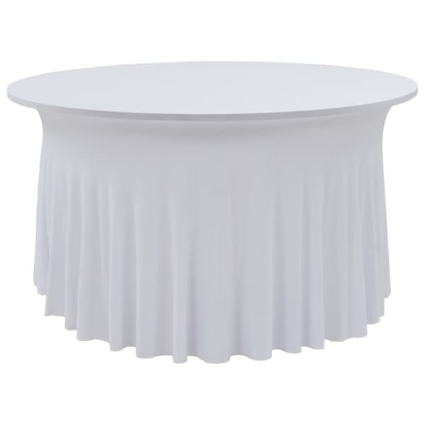 vidaXL Venyvät pöytäliinat 2 kpl helmalla 180 x 74 cm valkoinen -  Suojapäälliset