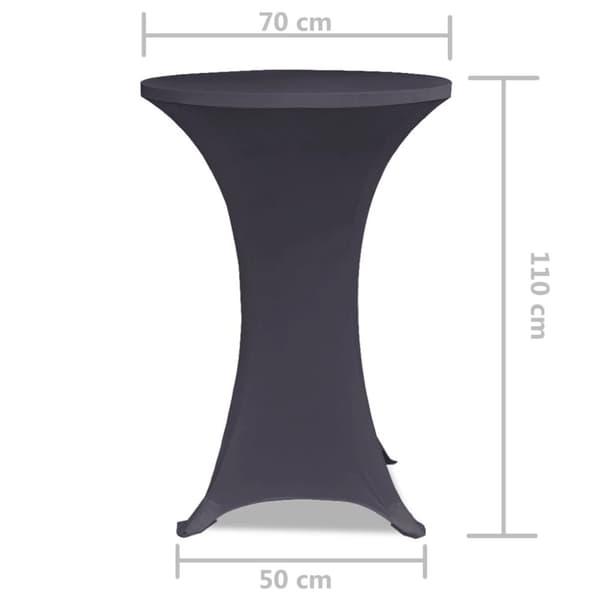 vidaXL Elastiskt bordsöverdrag 2 st 60 cm antracit -  Möbelöverdrag
