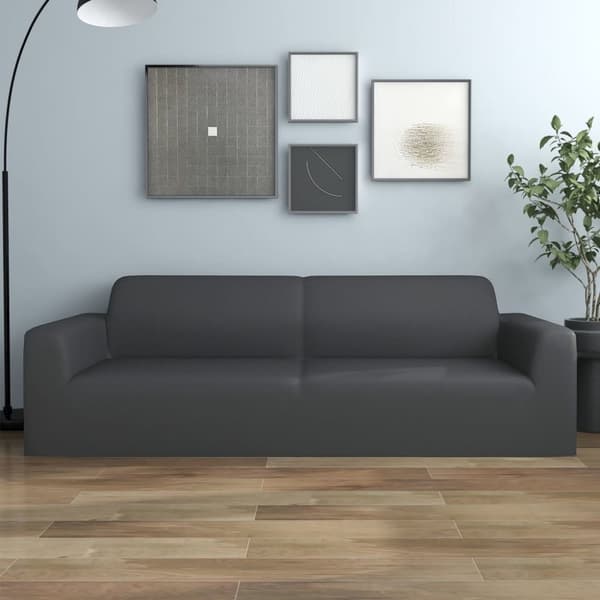 vidaXL Sofföverdrag 3-sits med stretch antracit polyesterjersey -  Möbelöverdrag