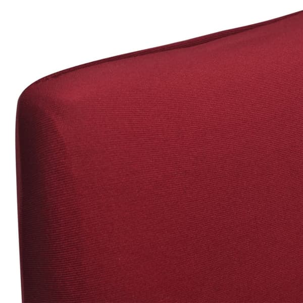 vidaXL Stolsöverdrag rak modell stretch 6 st vinröd -  Möbelöverdrag