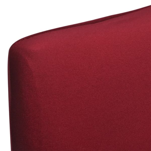 vidaXL Stolsöverdrag rak modell stretch 6 st vinröd -  Möbelöverdrag
