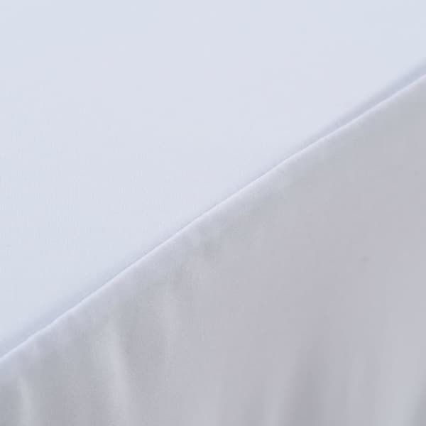 vidaXL Venyvät pöytäliinat 2 kpl helmalla 243 x 76 x 74 cm valkoinen -  Suojapäälliset