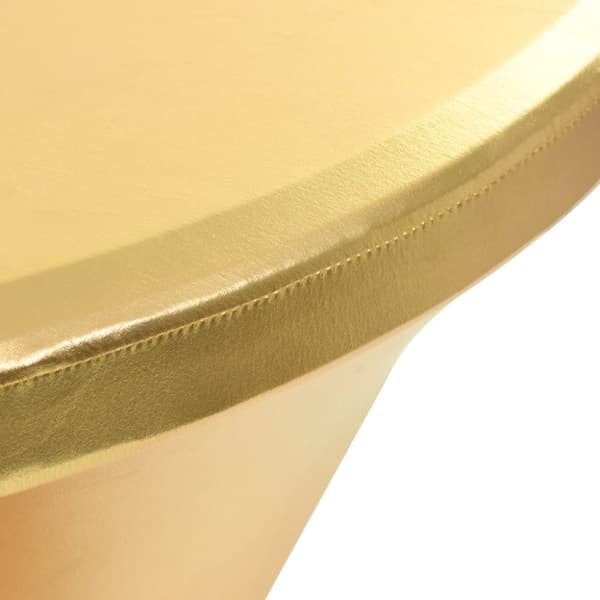 vidaXL Bordsöverdrag 2 st stretch guld 70 cm - Möbelöverdrag