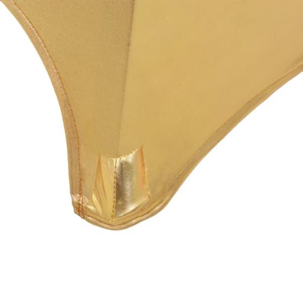 vidaXL Bordsöverdrag 2 st stretch guld 70 cm - Möbelöverdrag