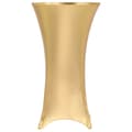 Miniatyrbild 1 av 5: vidaXL Bordsöverdrag 2 st stretch guld 70 cm -  Möbelöverdrag
