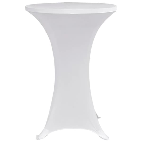 The Living Store overtræk til ståbord Ø80 cm 4 stk. hvid stretch -  Møbelovertræk