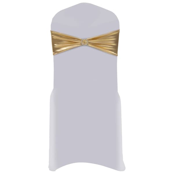 The Living Store 25 st Stolsband stretch diamantspänne guld -  Möbelöverdrag
