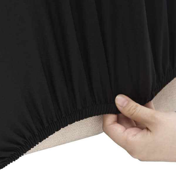 The Living Store Sofföverdrag med stretch svart polyesterjersey -  Möbelöverdrag