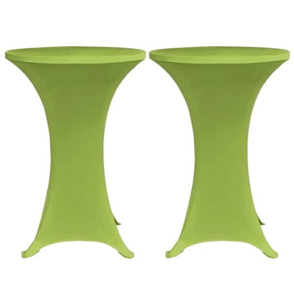 The Living Store Bordsöverdrag 4 st 80 cm stretch grön -  Möbelöverdrag