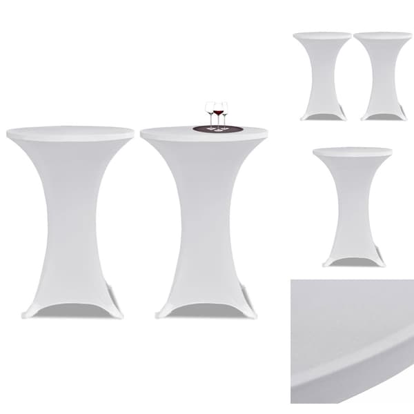 Möbelöverdrag - Living Överdrag till ståbord Ø 60 cm vit stretch 2 st