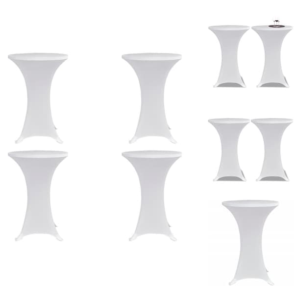 Möbelöverdrag - Living Överdrag till ståbord Ø70 cm vit stretch 4 st