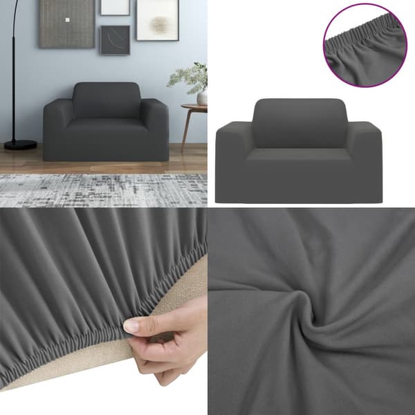 Sofföverdrag med stretch antracit polyesterjersey - Möbelskydd - Möbelöverdrag - Home & Living