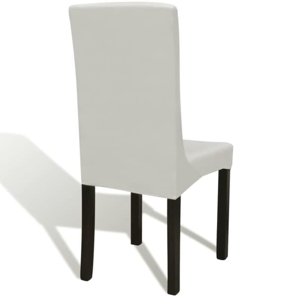 Stolsöverdrag rak modell stretch 6 st gräddvit - Stolsöverdrag - Stolöverdrag - Home & Living