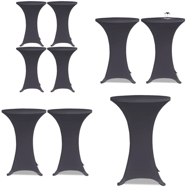 Venyvä pöydänsuoja 4 kpl 80 cm antrasiitti - Pöydänsuoja - Pöydänsuojat - Home & Living
