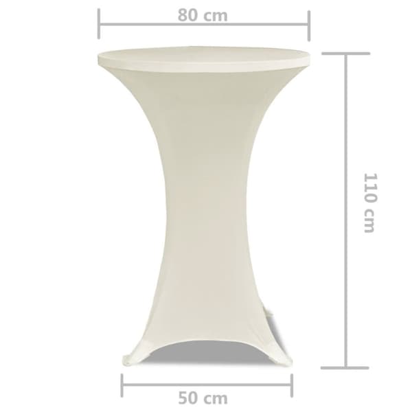 Duk till ståbord Ø80 Stretch Creme 2-pack - Bordsduk - Bordsdukar - Home & Living