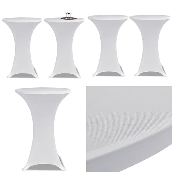 Överdrag till ståbord 2 st Ø 80 cm stretch vit - Bordsöverdrag - Bordsduk - Home & Living