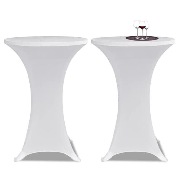 Överdrag till ståbord Ø80 cm vit stretch 4 st - Bordsöverdrag - Bordsduk - Home & Living