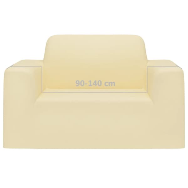 Elastisk sofabetræk polyesterjersey cremefarvet - Sofabetræk - Soveovertræk - Home & Living