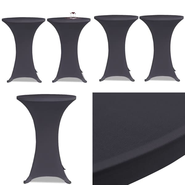 Venyvä Pöydänsuoja 2 kpl 80 cm Antrasiitti - Pöydänsuoja - Pöydänsuojat - Home & Living
